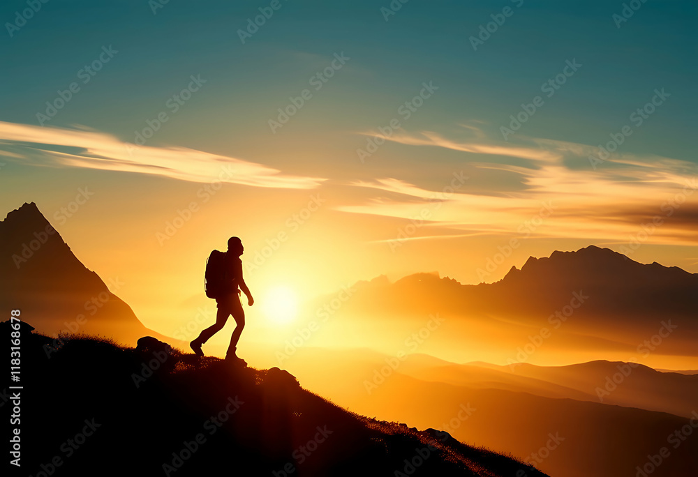 active top person majestic silhouette traveler mountain hiking sunrise landscape adventure hill nature backpack sky rock tour tourism peak lifestyle forest outdoors journey illustration active top person majestic silhouette traveler mountain hiking sunrise landscape adventure hill nature backpack sky rock tour tourism peak lifestyle forest outdoors journey illustration
