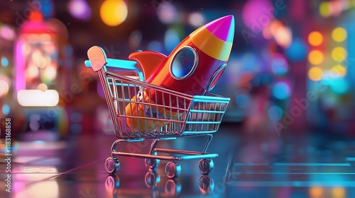 Rocket in Shopping Cart:  E-commerce Launch