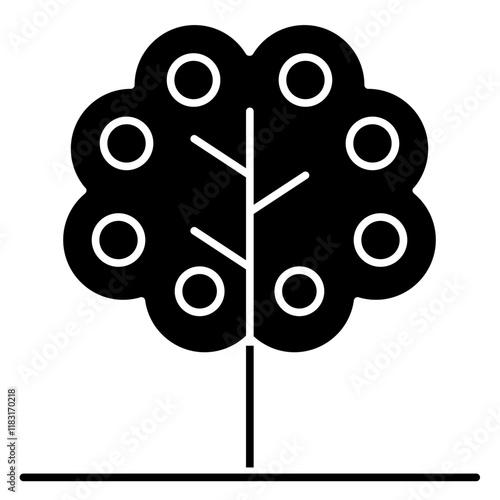 Tree icon in glyph style