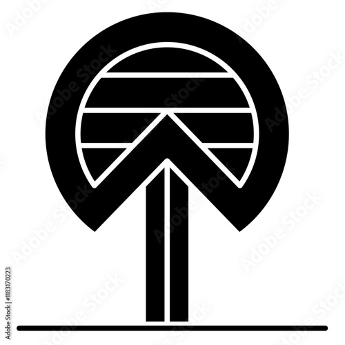 Tree icon in glyph style