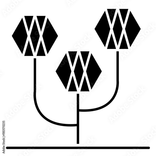 Tree icon in glyph style