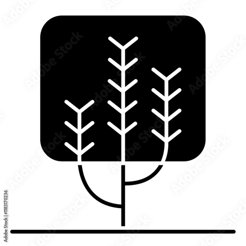 Tree icon in glyph style