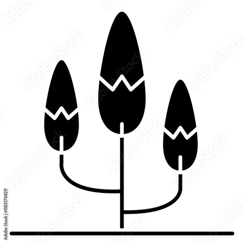 Tree icon in glyph style