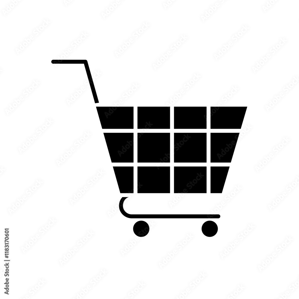 Cart icon in glyph style Cart icon in glyph style