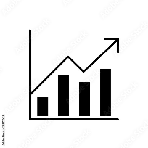 Graph icon in glyph style