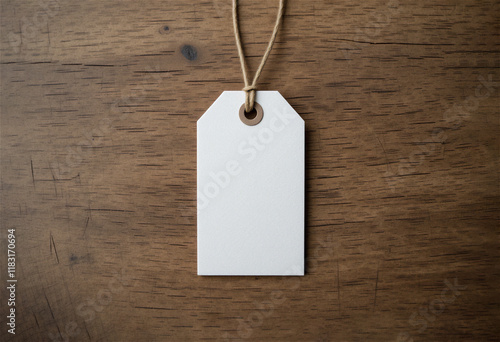 가격표 행잉택 로고 목업