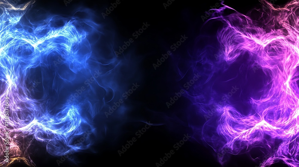 Abstract Blue And Purple Energy Swirls Abstract Blue And Purple Energy Swirls
