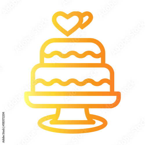 wedding cake Line Gradient Icon