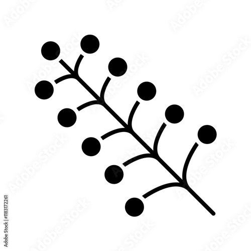 Leaf icon in glyph style