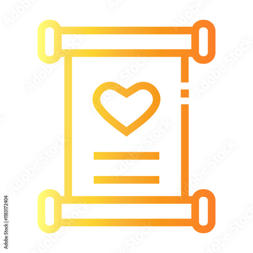 wedding vows Line Gradient Icon