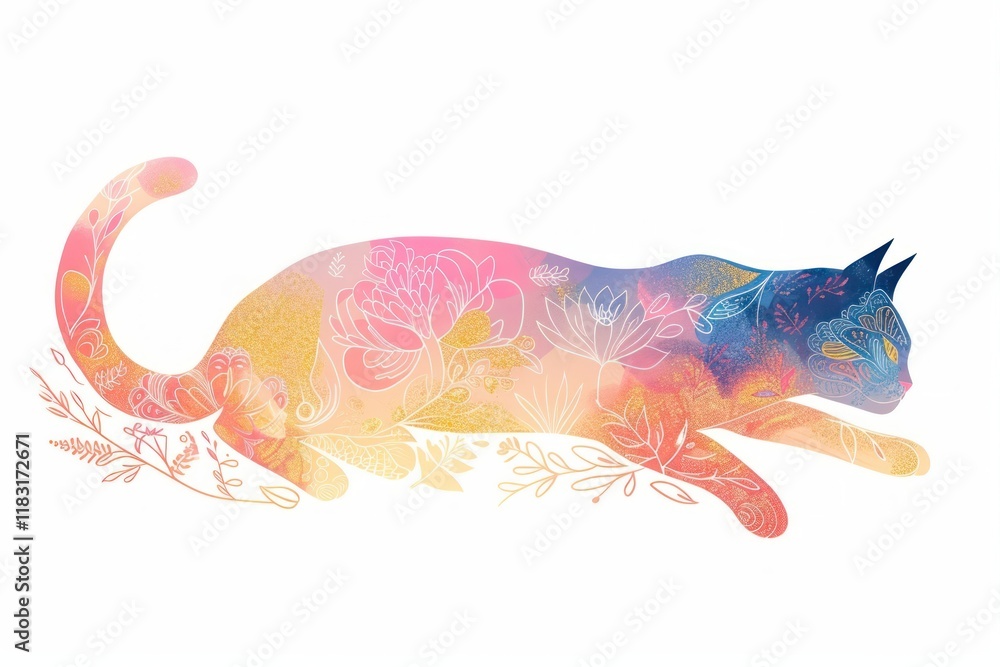 Fototapeta premium Cat art animal mammal.