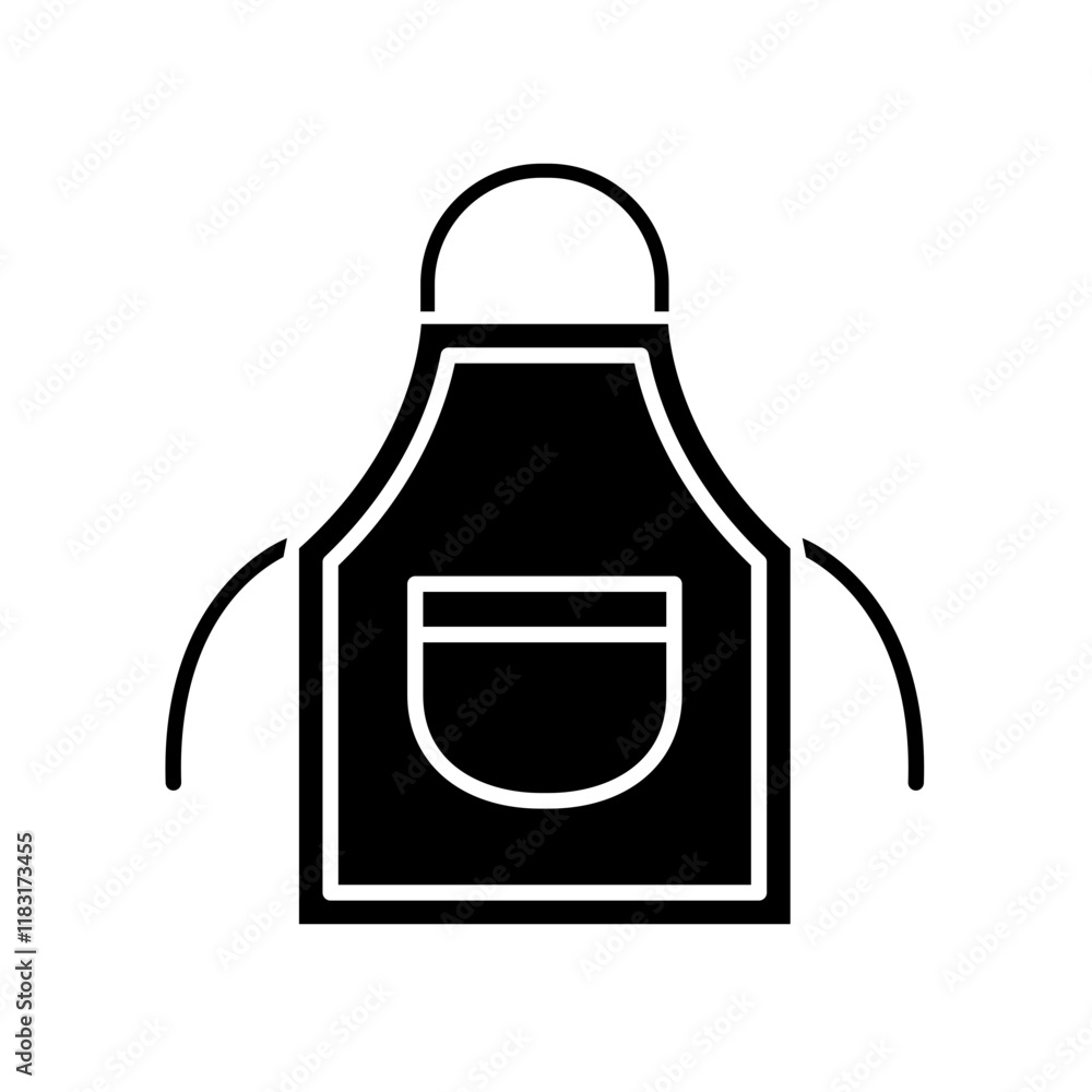 Apron icon in glyph style Apron icon in glyph style