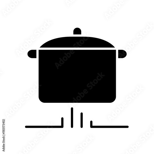 Pot con in glyph style