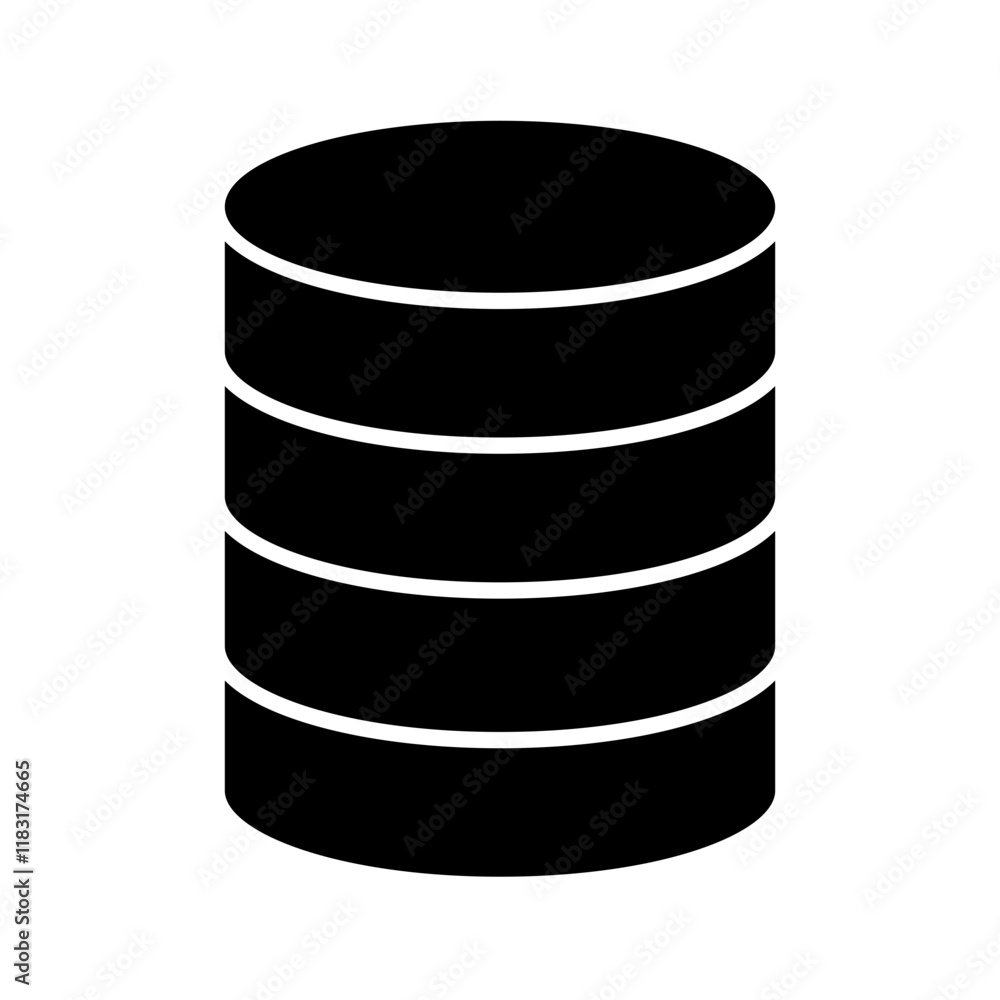 Stack of coins icon in glyph style Stack of coins icon in glyph style