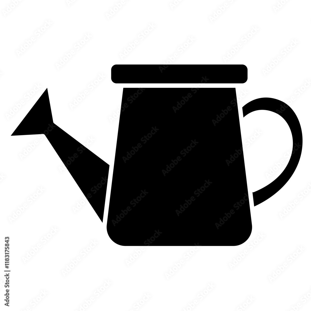 Watering pot icon in glyph style Watering pot icon in glyph style