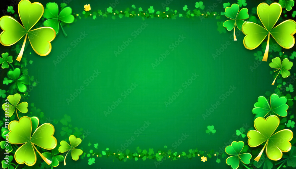 A vibrant green background adorned with shamrock, perfect for St. Patrick's Day celebrations and themed designs. A vibrant green background adorned with shamrock, perfect for St. Patrick's Day celebrations and themed designs.