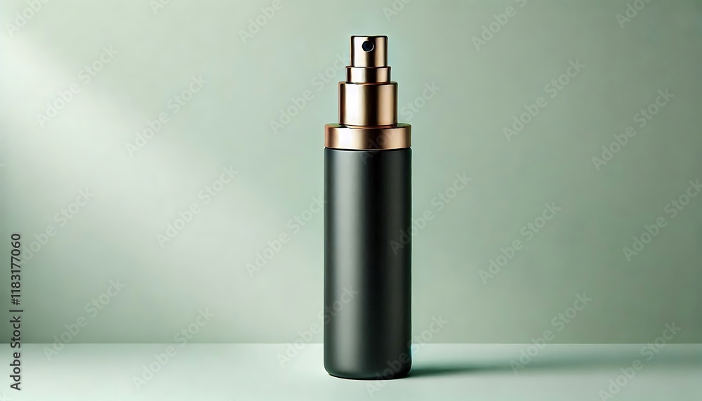 Luxurious Matte Black Spray Bottle with Gold Accents Luxurious Matte Black Spray Bottle with Gold Accents