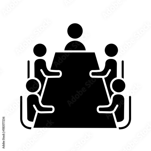 Meeting icon in glyph style