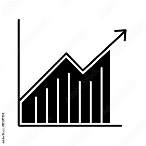 Graph icon in glyph style