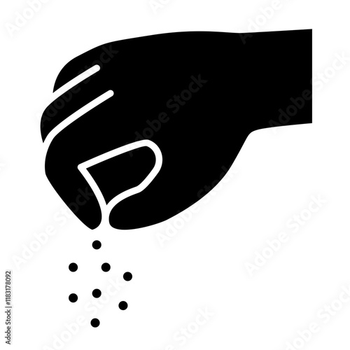 Strew the salt icon in glyph style