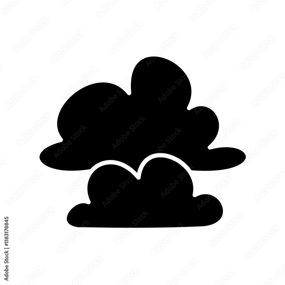 Cloud icon in glyph style Cloud icon in glyph style