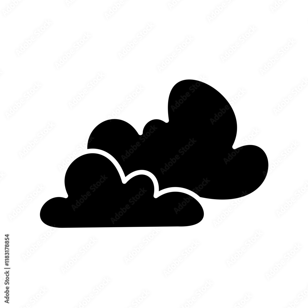 Cloud icon in glyph style Cloud icon in glyph style