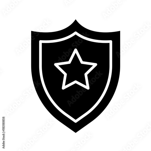Badge icon in glyph style