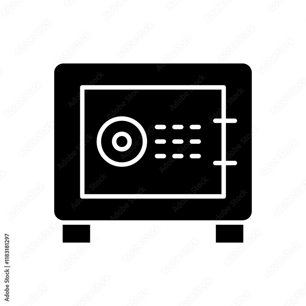 Safety box icon in glyph style Safety box icon in glyph style