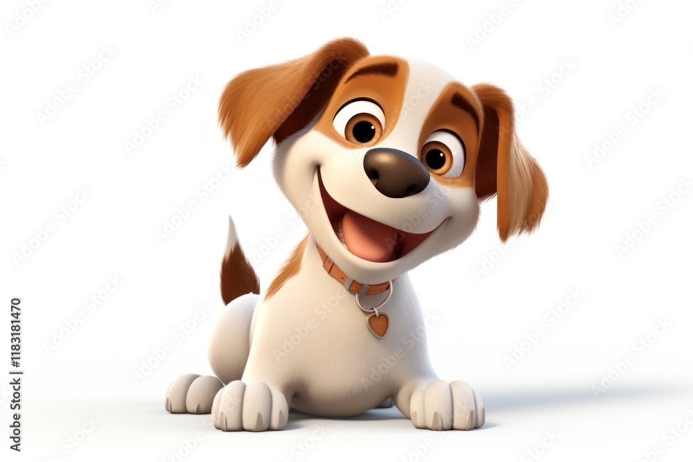 Dog smiling cartoon mammal. Dog smiling cartoon mammal.
