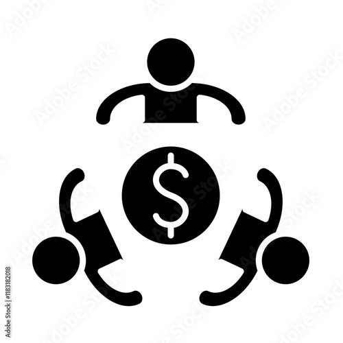 Investor icon in glyph style