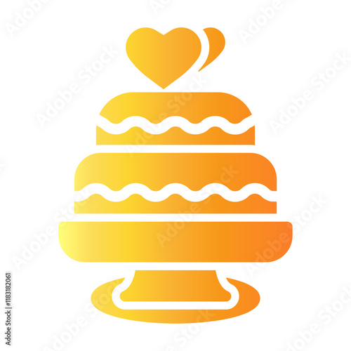 wedding cake Gradient icon