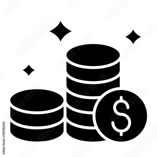 Rich icon in glyph style
