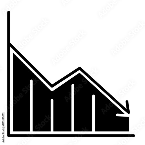 graph icon in glyph style