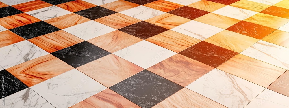 Floor abstract background concept. A close-up view of a stylish marble floor featuring a checkerboard pattern. Floor abstract background concept. A close-up view of a stylish marble floor featuring a checkerboard pattern.