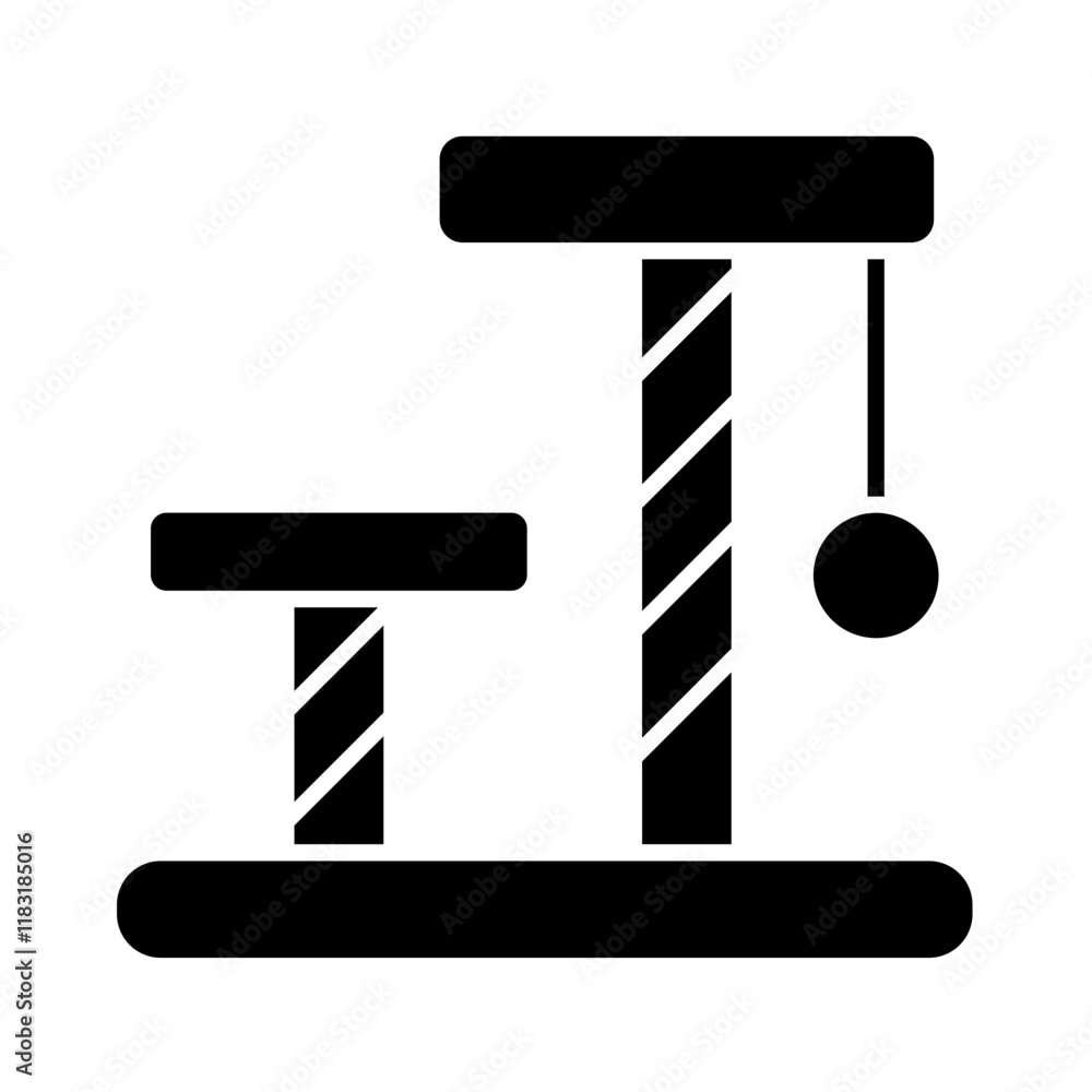 Cat condo icon in glyph style Cat condo icon in glyph style