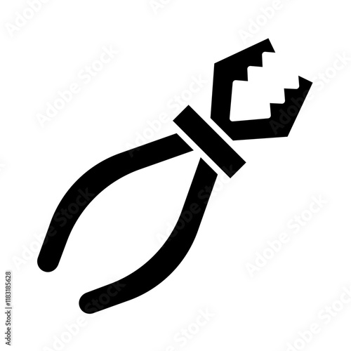 Pliers icon in glyph style