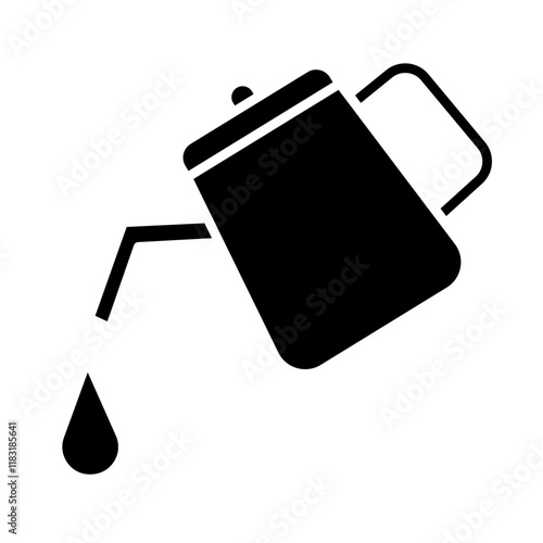 Lubricant icon in glyph style