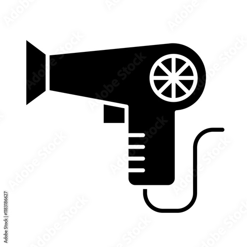 hair dryer icon in glyph style