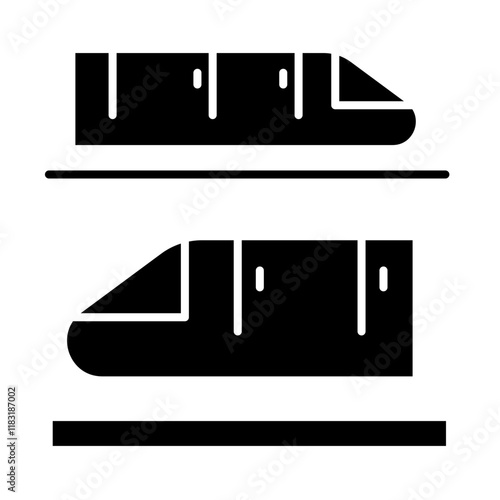 Train icon in glyph style