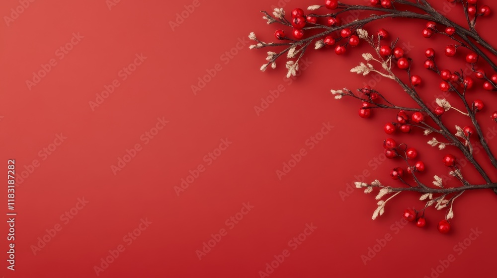 Fototapeta premium red christmas background