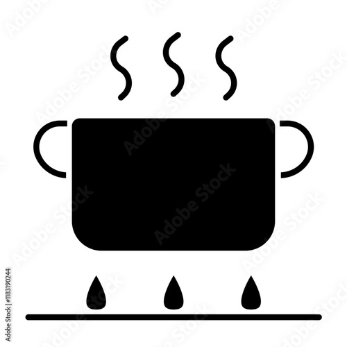 Cooking icon in glyph style