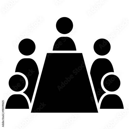 Meeting icon in glyph style
