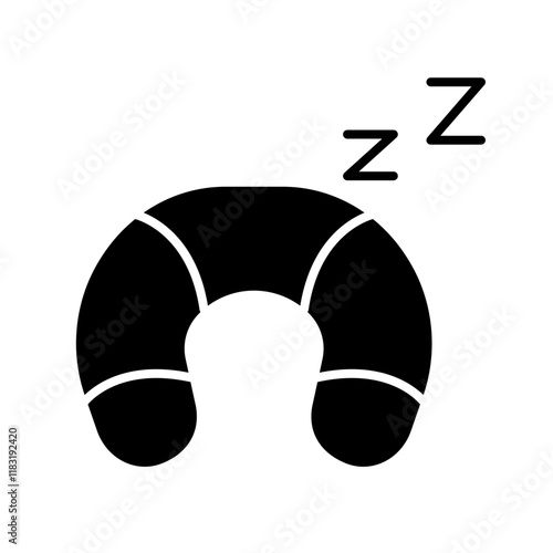 Neck pillow icon in glyph style