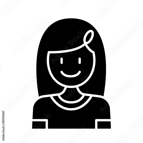 Woman icon in glyph style