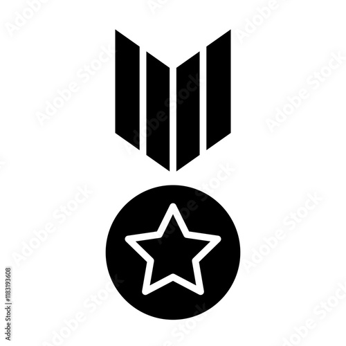 Medal icon in glyph style