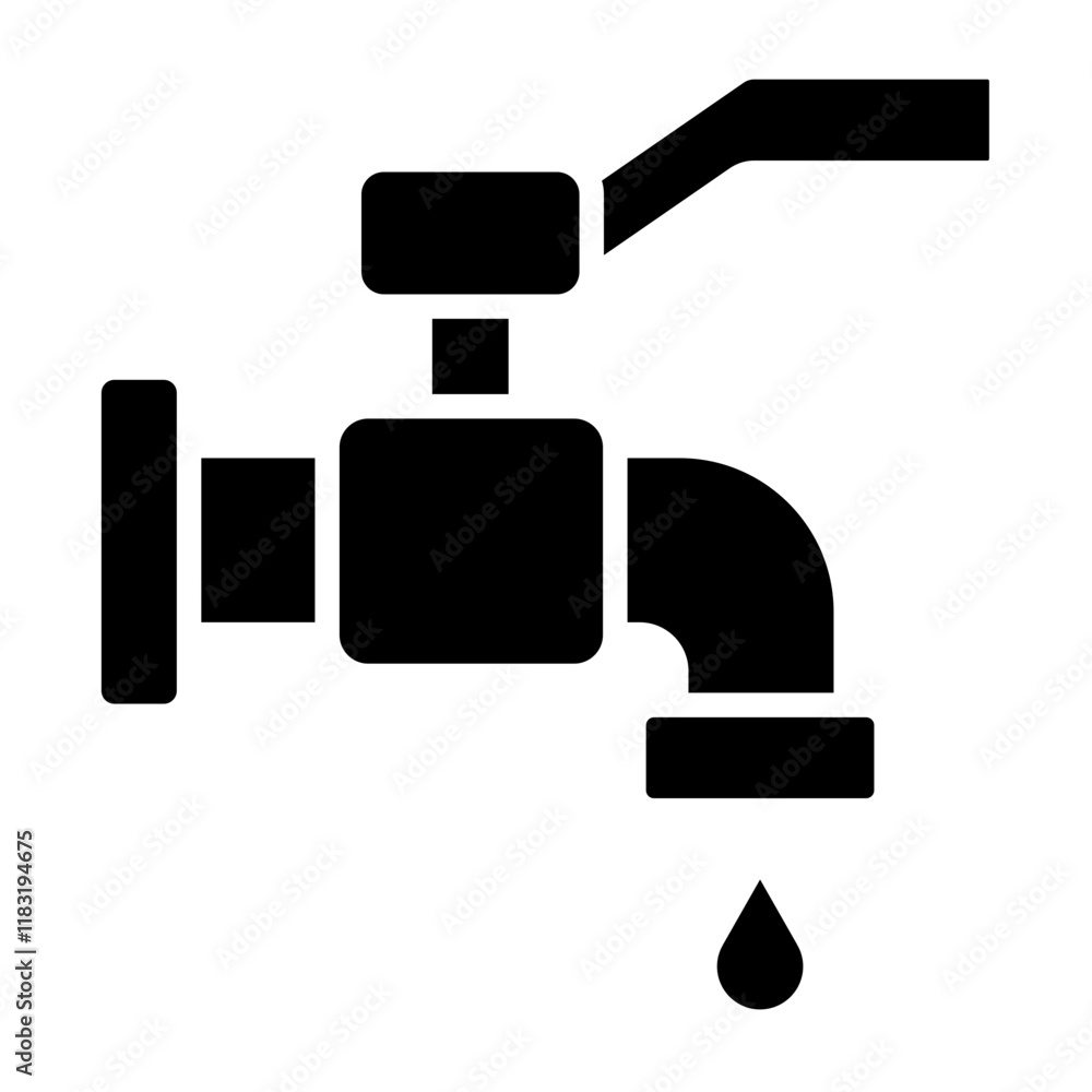 faucet icon in glyph style faucet icon in glyph style
