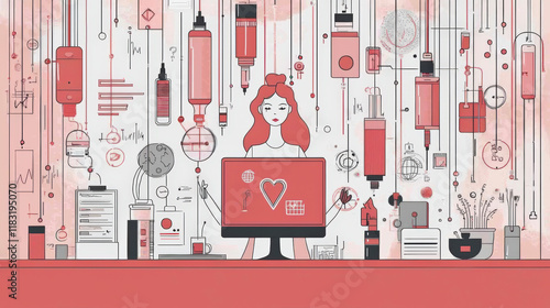 Illustrate a high-quality, professional concept representing 'digital, marketing, and strategy' without using copyrighted material, logos, trademarks, or identifiable faces. 20