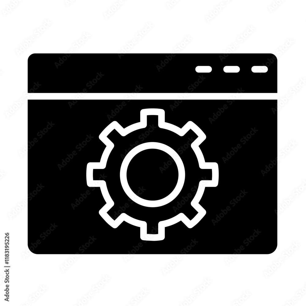 Setting icon in glyph style Setting icon in glyph style