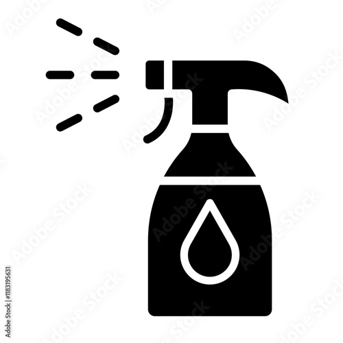 cleaning spray icon in glyph style