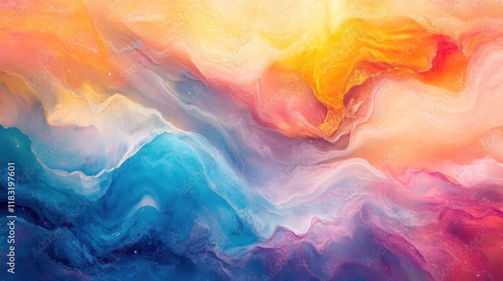 Vibrant abstract waves in flowing bright pastel colors, enhanced by soft gradient lights, creating a dynamic and lively visual Vibrant abstract waves in flowing bright pastel colors, enhanced by soft gradient lights, creating a dynamic and lively visual